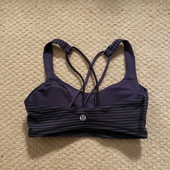 Lululemon Free To Be Purple/Black Sports Bra - Picture 2 of 2